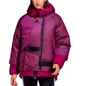 NEW Adidas Women’s Cold.Rdy Down Jacket Coat 2-in-1 Magenta Power Berry OUTERIOR